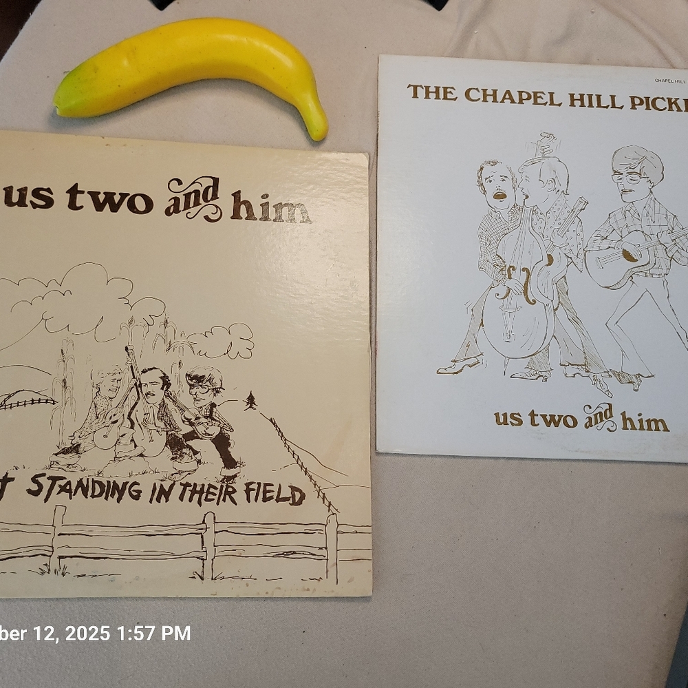 Us Two and Him Vinyl Lot (2 LPs, 1970s Bluegrass Folk)